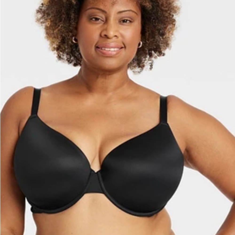 Auden Black Full Coverage Bra with Underwire Support
